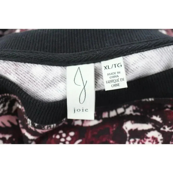 joie ladies burgundy&white sweatshirt size XL - Picture 8 of 8